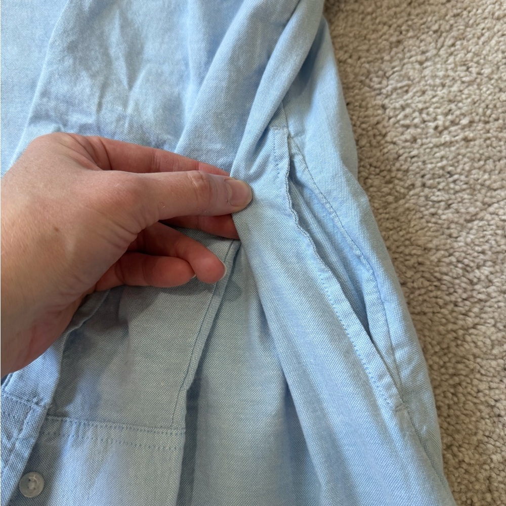 Crown & Ivy Sky Blue Shirt Dress - Picture 4 of 6
